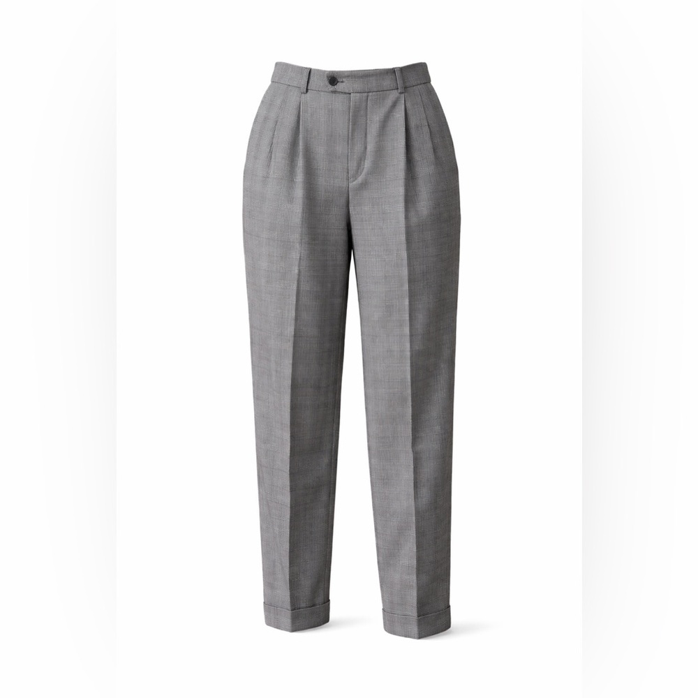 Vintage Classic Tailored Plaid Trousers - ultra high rise (15”) Check - 10